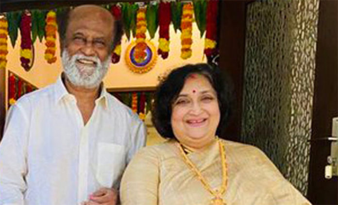 rajini with his wife latha