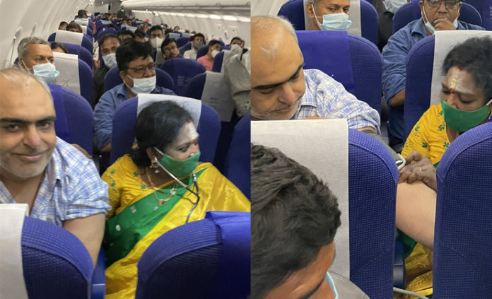 tamilisai soundarajan give treatment to co passenger in flight